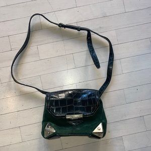 Green Suede (never worn) Alexander Wang Serpentine Cross Body Bag